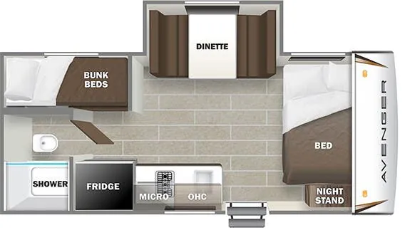 Prime Time Avenger LT 17BHS floor plan