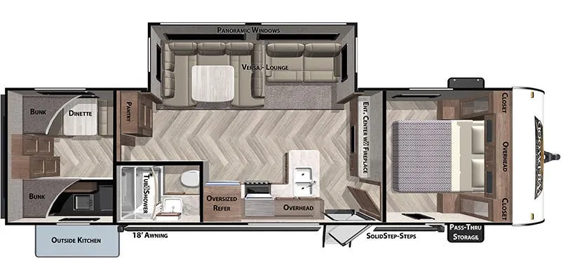 Forest River Wildwood 30KQBSS floor plan