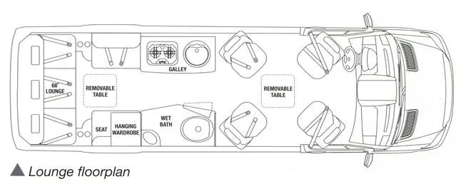 2016 Airstream Interstate LOUNGE - Floor plan