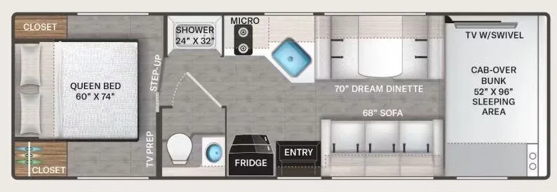 Thor Motor Coach Quantum LZ28 FORD floor plan