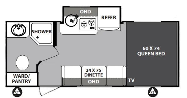 Forest River R-Pod RP-180 floor plan