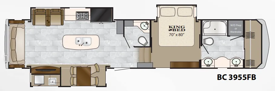 Heartland Big Country 3955FB floor plan