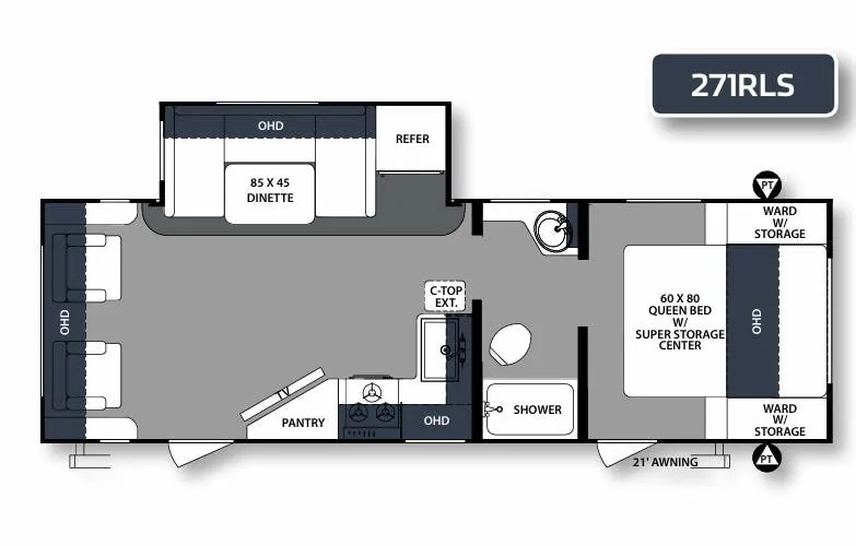 Forest River Surveyor Luxury 271RLS floor plan
