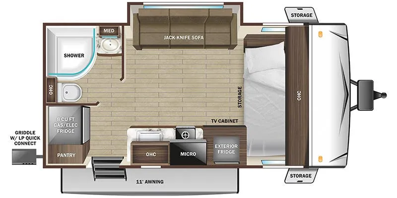 Highland Ridge Range Lite Air 16FBS floor plan