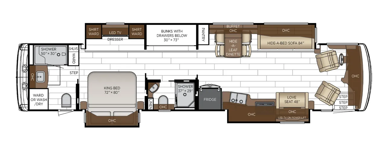 Newmar Dutch Star 4340 floor plan