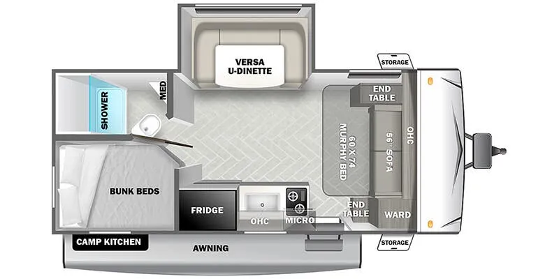 Forest River Salem Select Southwest 178BHSK floor plan
