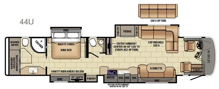 Entegra Coach Aspire 44U floor plan