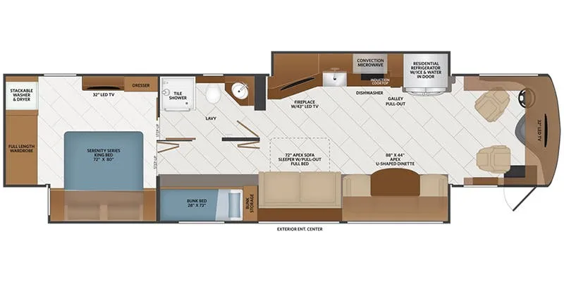 2017 Fleetwood Discovery LXE 40G floor plan
