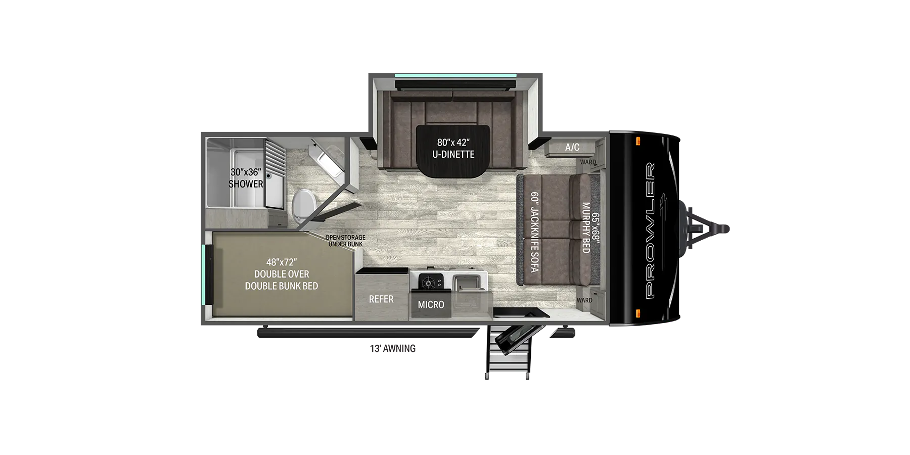 Heartland Prowler 1802MBS floor plan