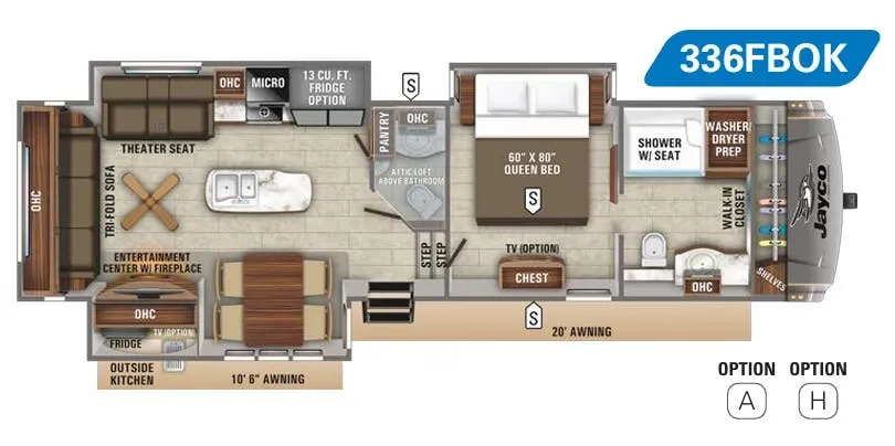 Jayco Eagle 336FBOK floor plan