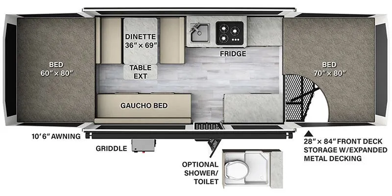 Forest River Flagstaff Sports Enthusiast Package 228BHSE floor plan