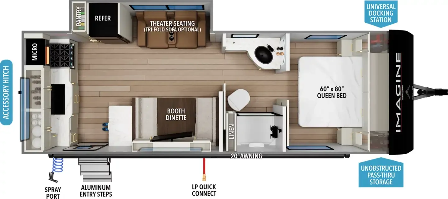 Grand Design Imagine XLS 23LDE floor plan