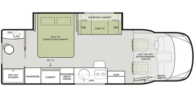 2021 Tiffin Motorhomes Wayfarer 25 RW floor plan
