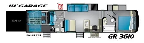 Heartland Gravity 3610 floor plan