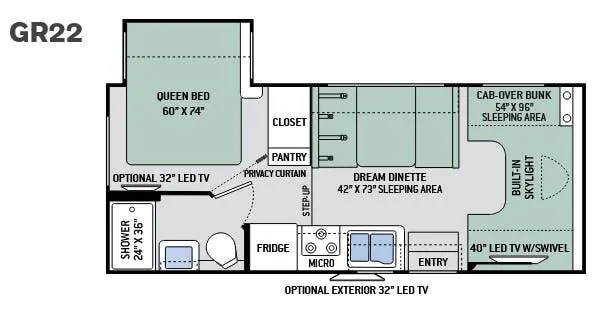 Thor Motor Coach Quantum GR22 floor plan