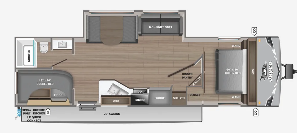 2025 Jayco Jay Flight SLX 263BHS floor plan