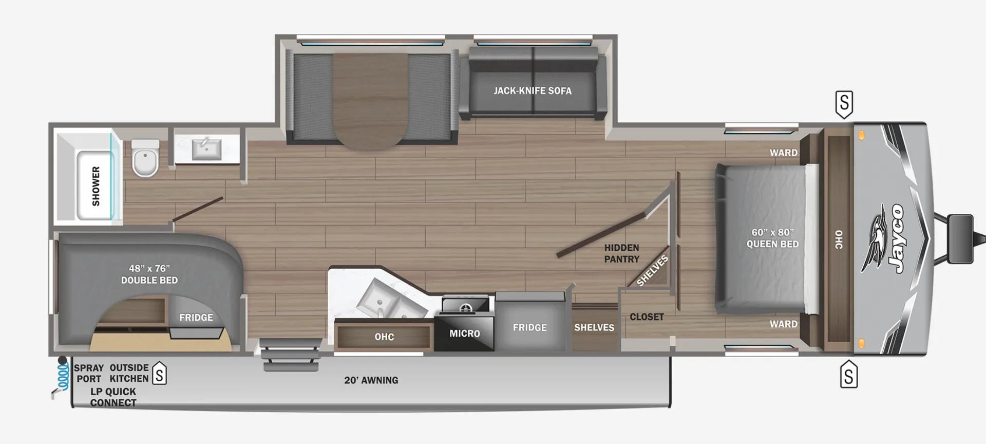 2025 Jayco Jay Flight SLX 263BHS - Floor plan