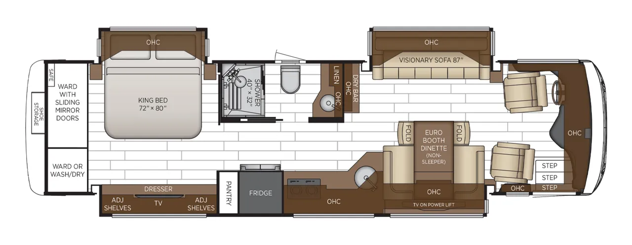 Newmar New Aire 3543 floor plan