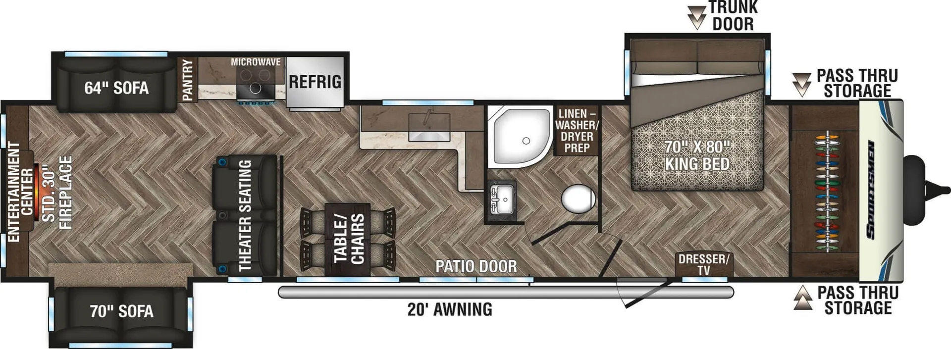 K-Z Sportsmen 363RL floor plan