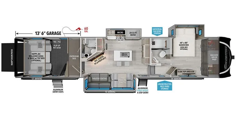 2025 Grand Design Momentum 397TH floor plan