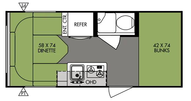 Forest River R-Pod RP-172 floor plan