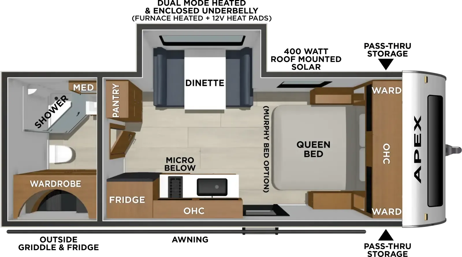 Coachmen Apex Nano 203RBK floor plan