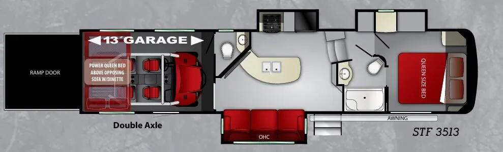 Cruiser RV Stryker STF 3513 floor plan