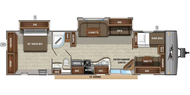 2020 Jayco Jay Flight 38BHDS floor plan