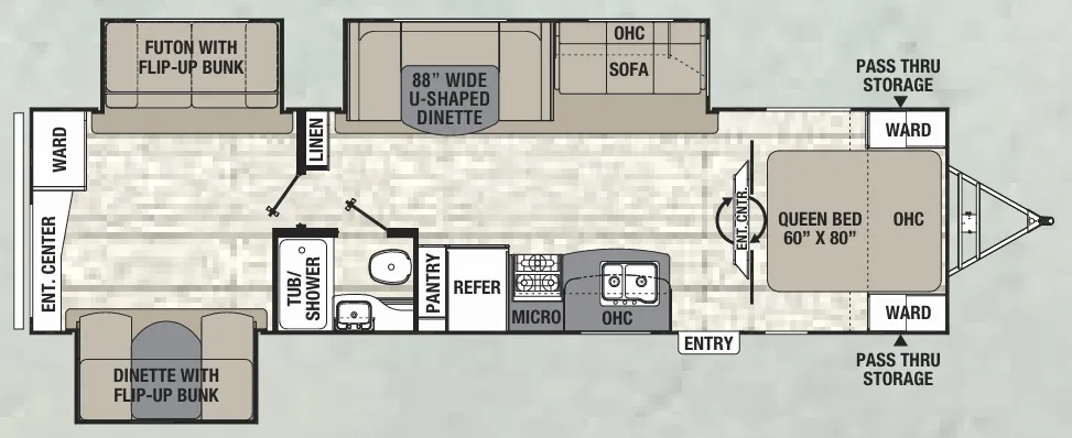 Coachmen Freedom Express Maple Leaf Edition 312 BHDSLE floor plan