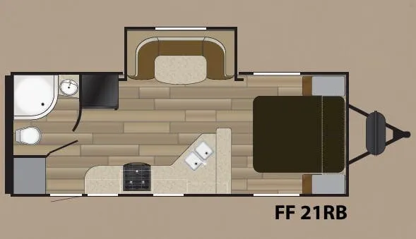 Cruiser RV Fun Finder Xtreme Lite 21RB floor plan