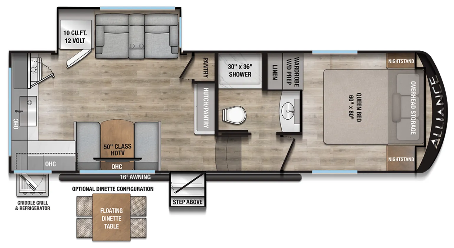 2026 Alliance RV Avenue All-Access 23ML - Floor plan