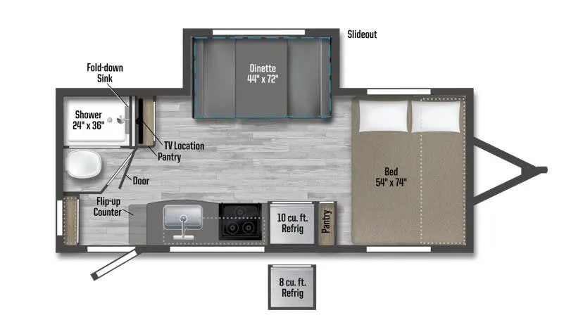 Winnebago Micro Minnie 1821FB floor plan