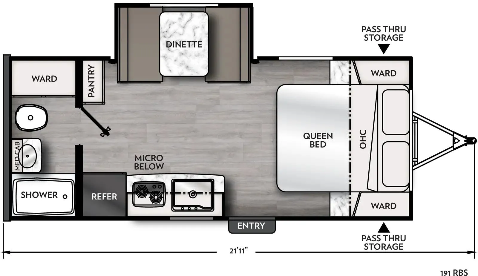 Coachmen Apex Nano 191RBS floor plan