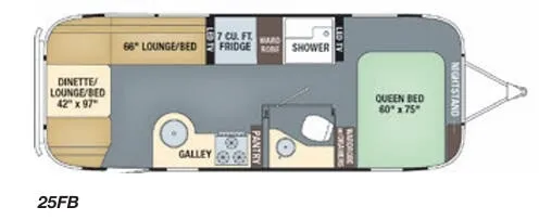 Airstream International Serenity 25FB floor plan