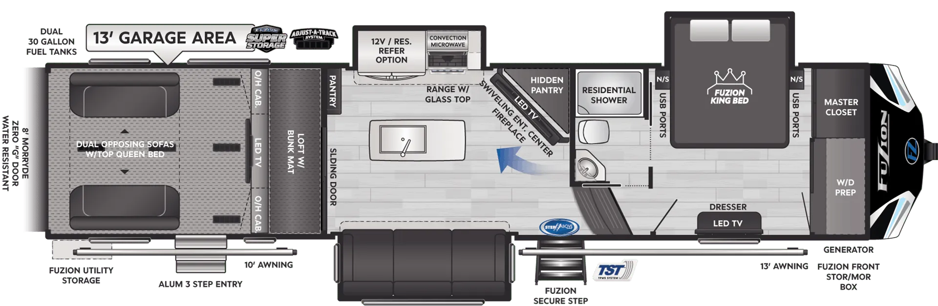 Keystone Fuzion 357 floor plan