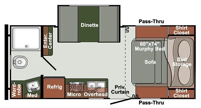 Gulf Stream Streamlite SVT 21MBD floor plan