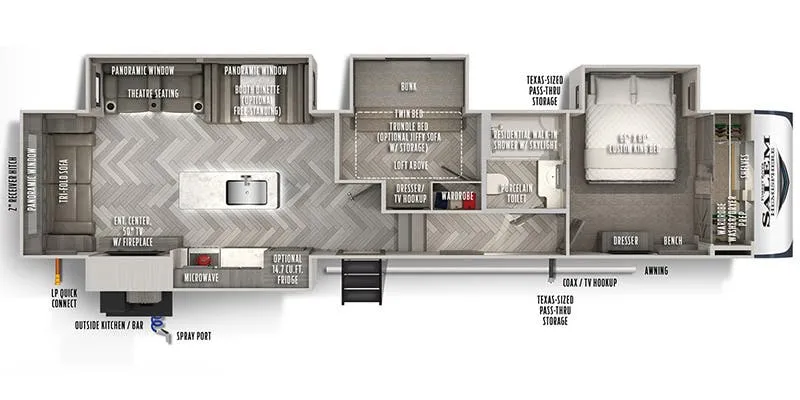 2019 Forest River Salem Hemisphere 370BL - Floor plan