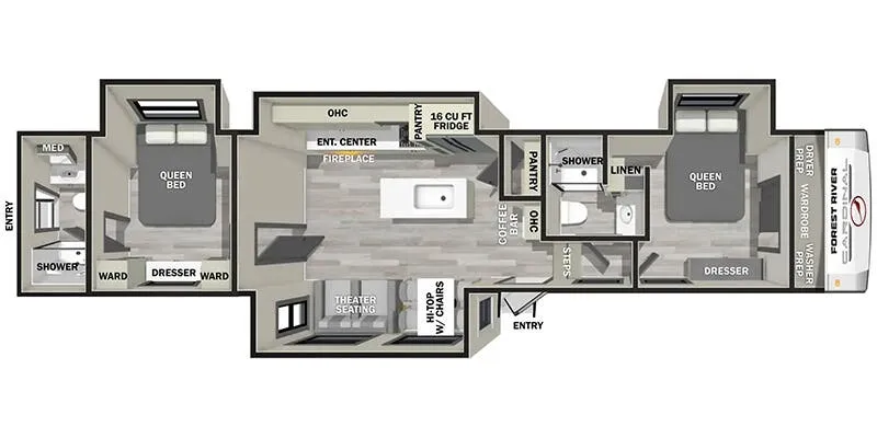 2025 Forest River Cardinal 41DREAM - Floor plan