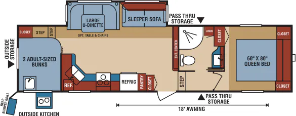 K-Z Durango 1500 D280BHS floor plan