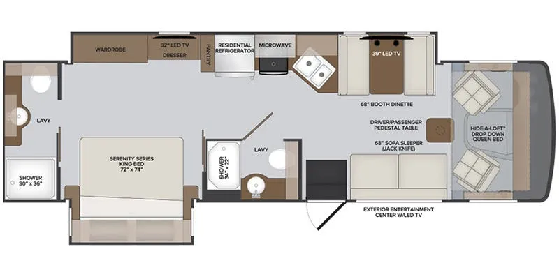 Holiday Rambler Admiral 32S floor plan