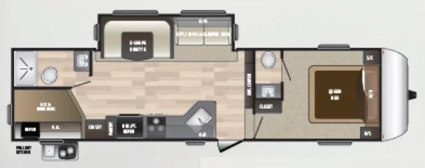Keystone Hideout 281DBS floor plan