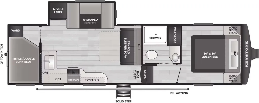 2026 Keystone Arcadia Select 27SBH floor plan