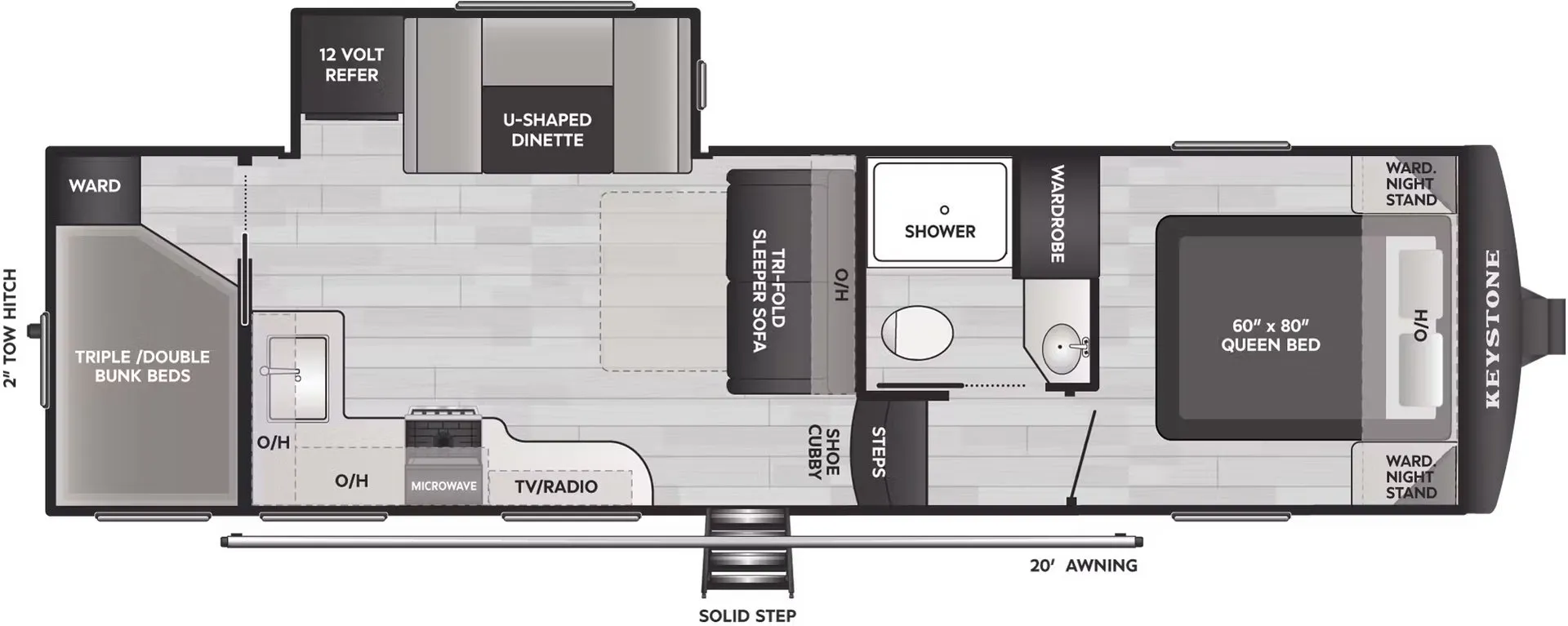 2026 Keystone Arcadia Select 27SBH - Floor plan
