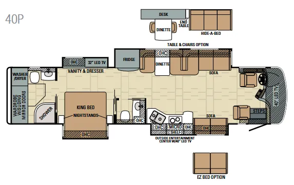 Entegra Coach Aspire 40P floor plan