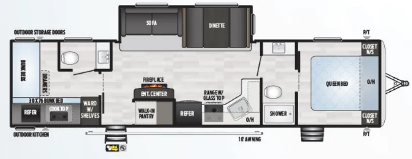 Keystone Springdale 335BH floor plan