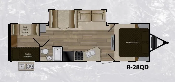 Cruiser RV Radiance 28QD floor plan