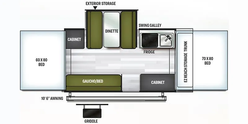 Forest River Rockwood Extreme Sports Package ESPÂ 2318 floor plan