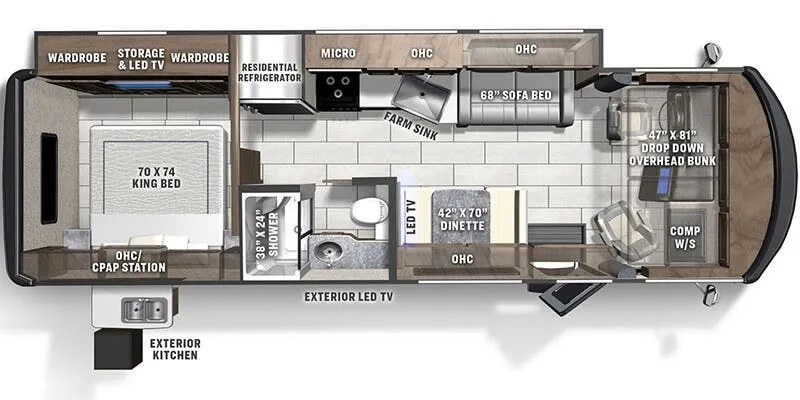 2026 Coachmen Mirada 29FW - Floor plan