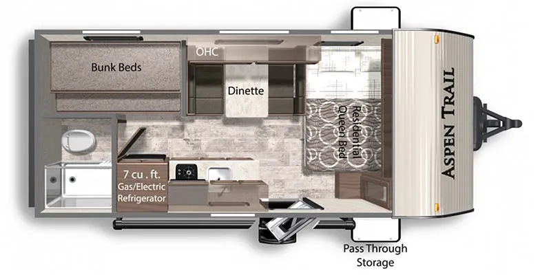 Dutchmen Aspen Trail 1760BH floor plan