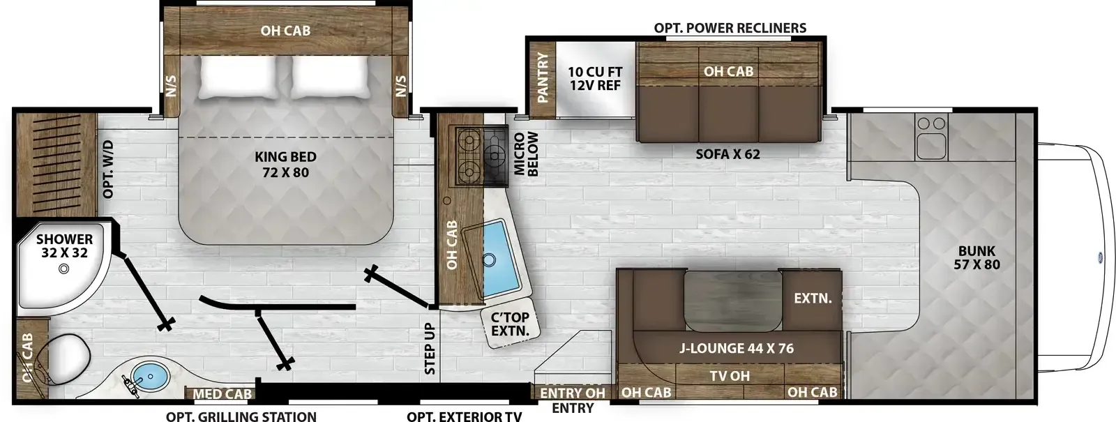 2027 FOREST RIVER LEPRECHAUN 308KBF - Floor plan